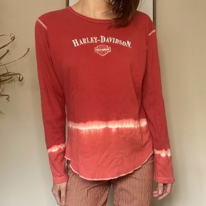 Long sleeve Harley Davidson tie dye shirt
